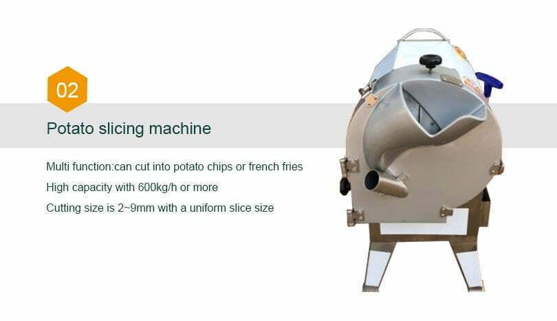 Máquina cortadora de patatas fritas