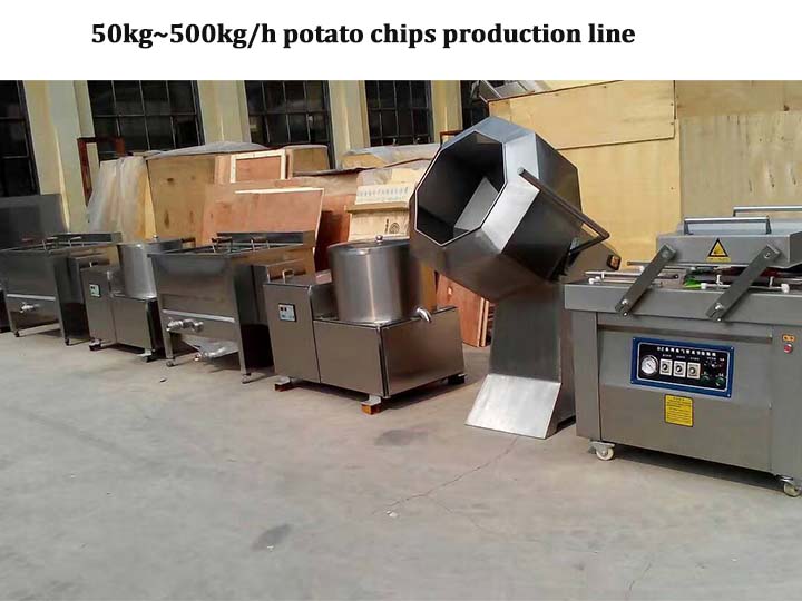 Small potato chip assembly line