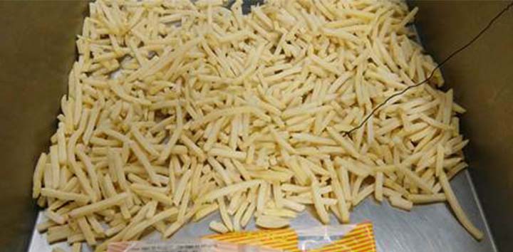 Frozen french fries produced by the small french fries line
